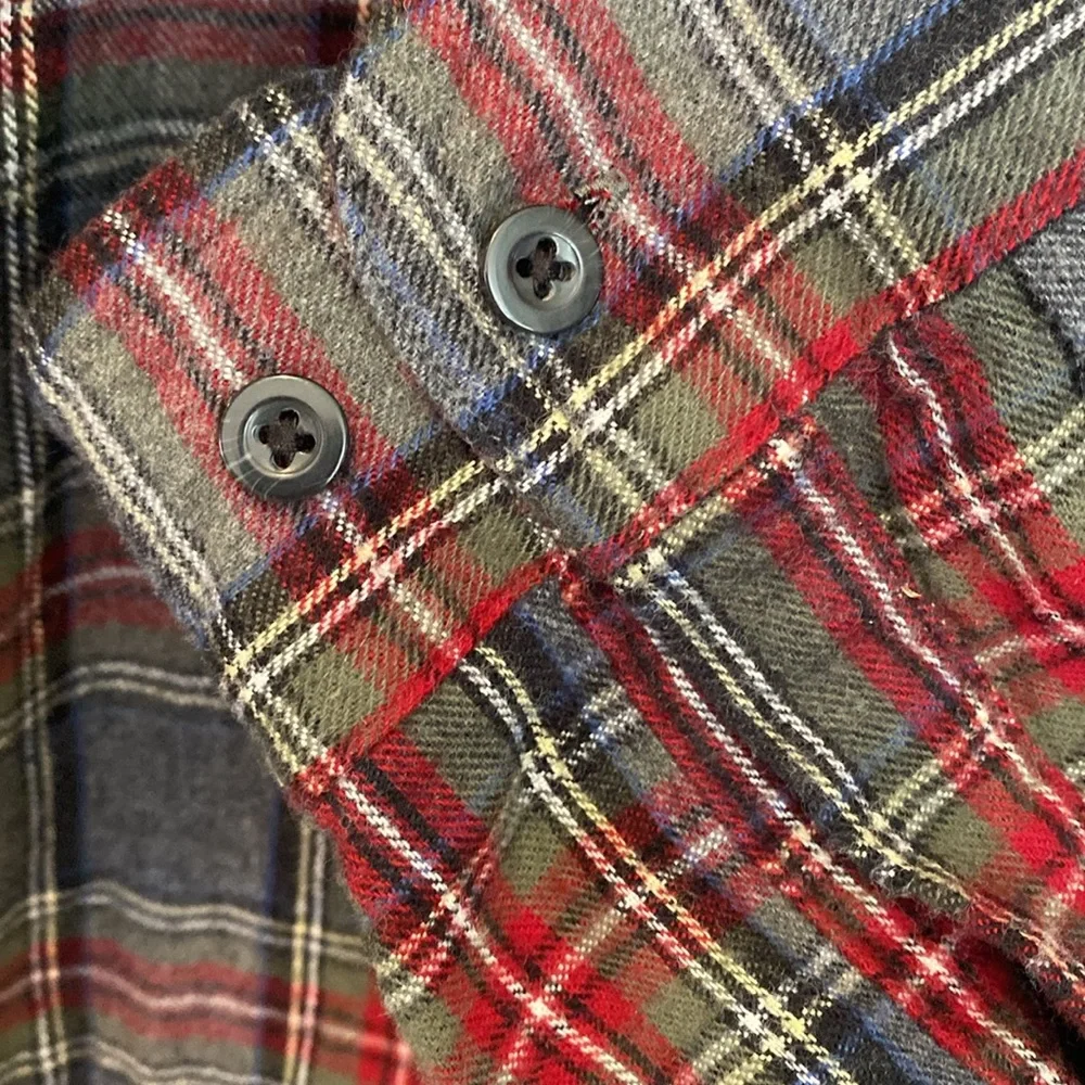 LL BEAN Scotch Plaid Cotton Flannel Shirt Men's Traditional Fit XL - Picture 5 of 7